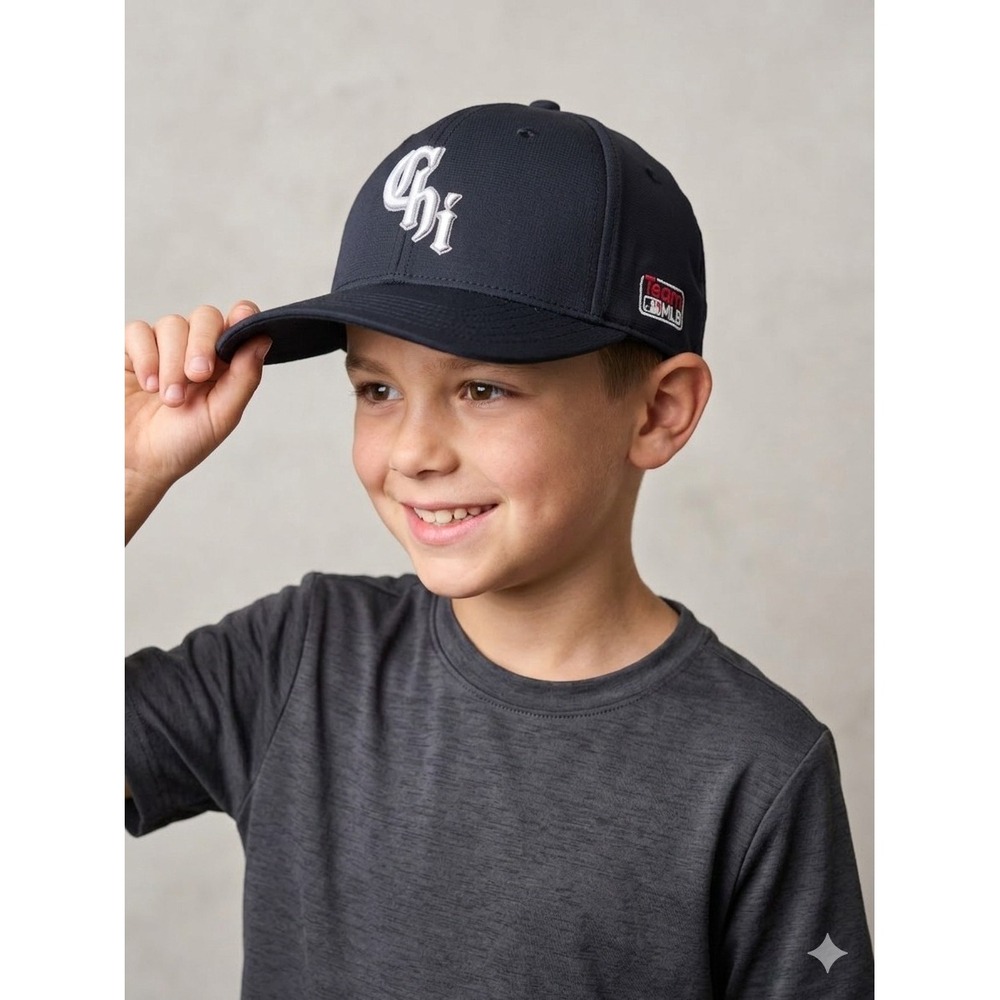Oc Sports Youth Black One Size Chicago White Sox Hat Adjustable Chi Fan Cap